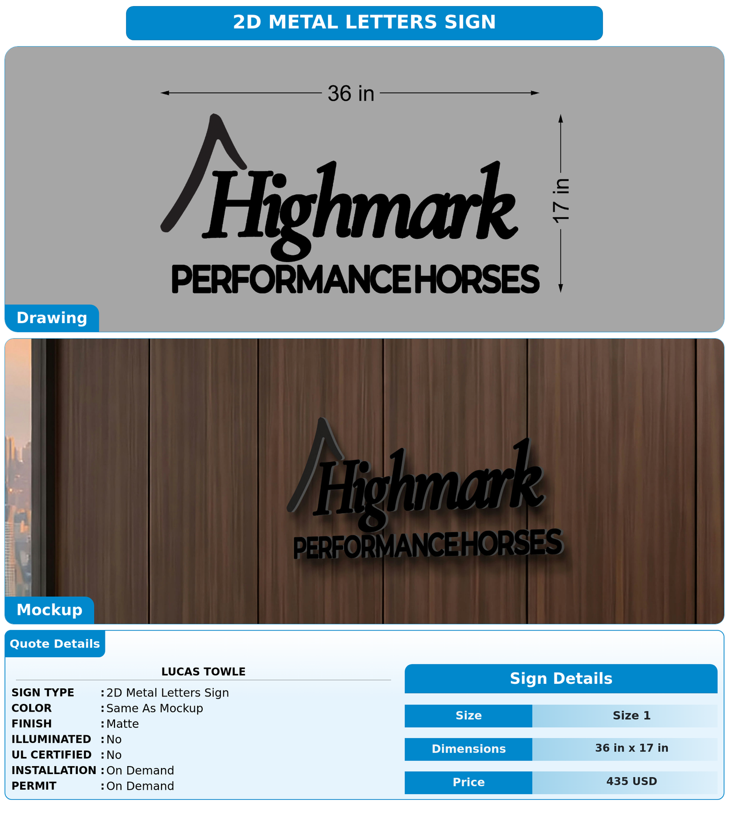 CUSTOM MOCKUP SIGN FOR Lucas  Towle