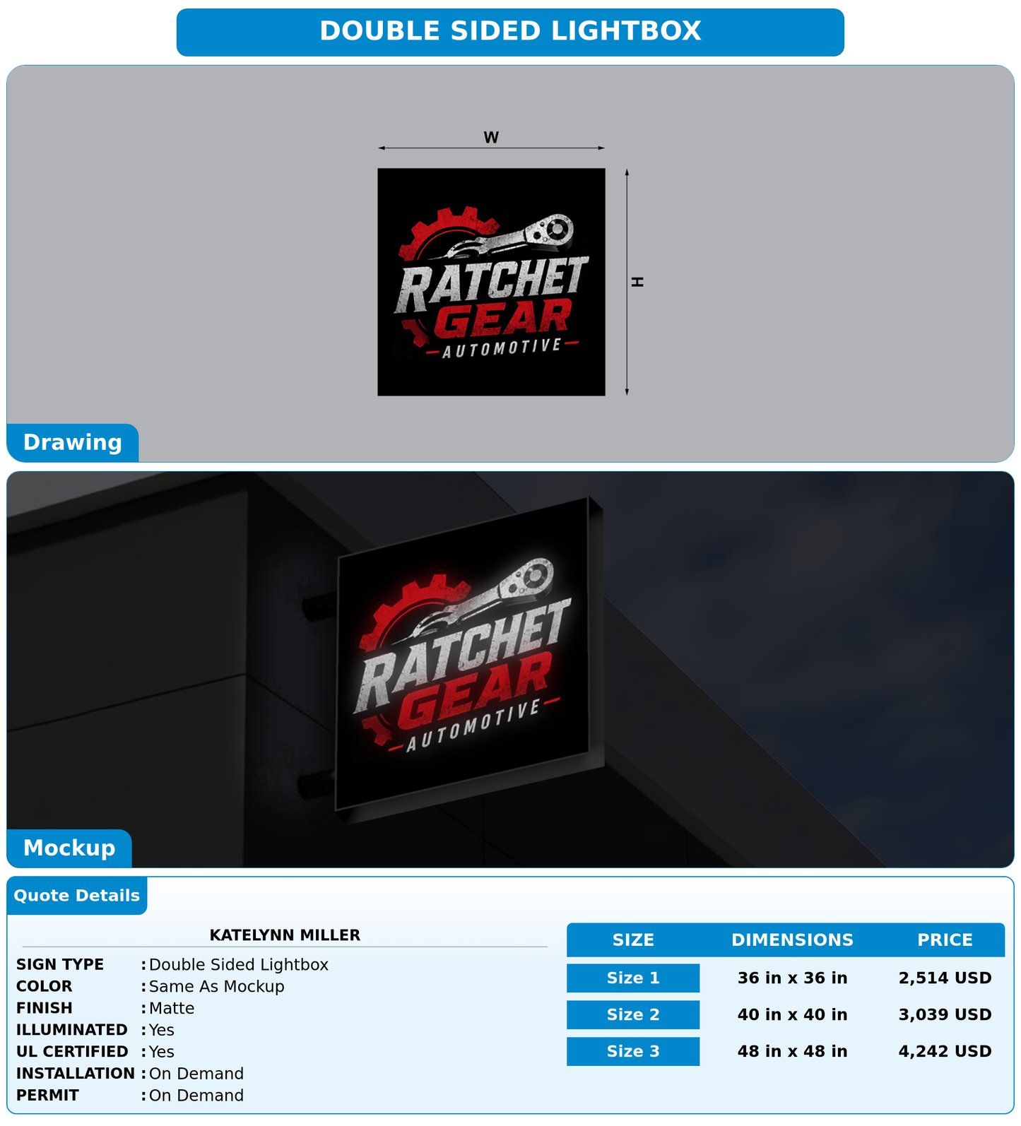 CUSTOM MOCKUP SIGN FOR Katelynn miller