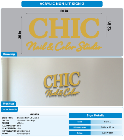 CUSTOM MOCKUP SIGN FOR Oksana