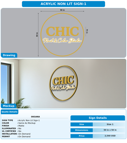 CUSTOM MOCKUP SIGN FOR Oksana