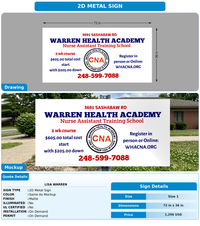 CUSTOM MOCKUP SIGN FOR Lisa Warren
