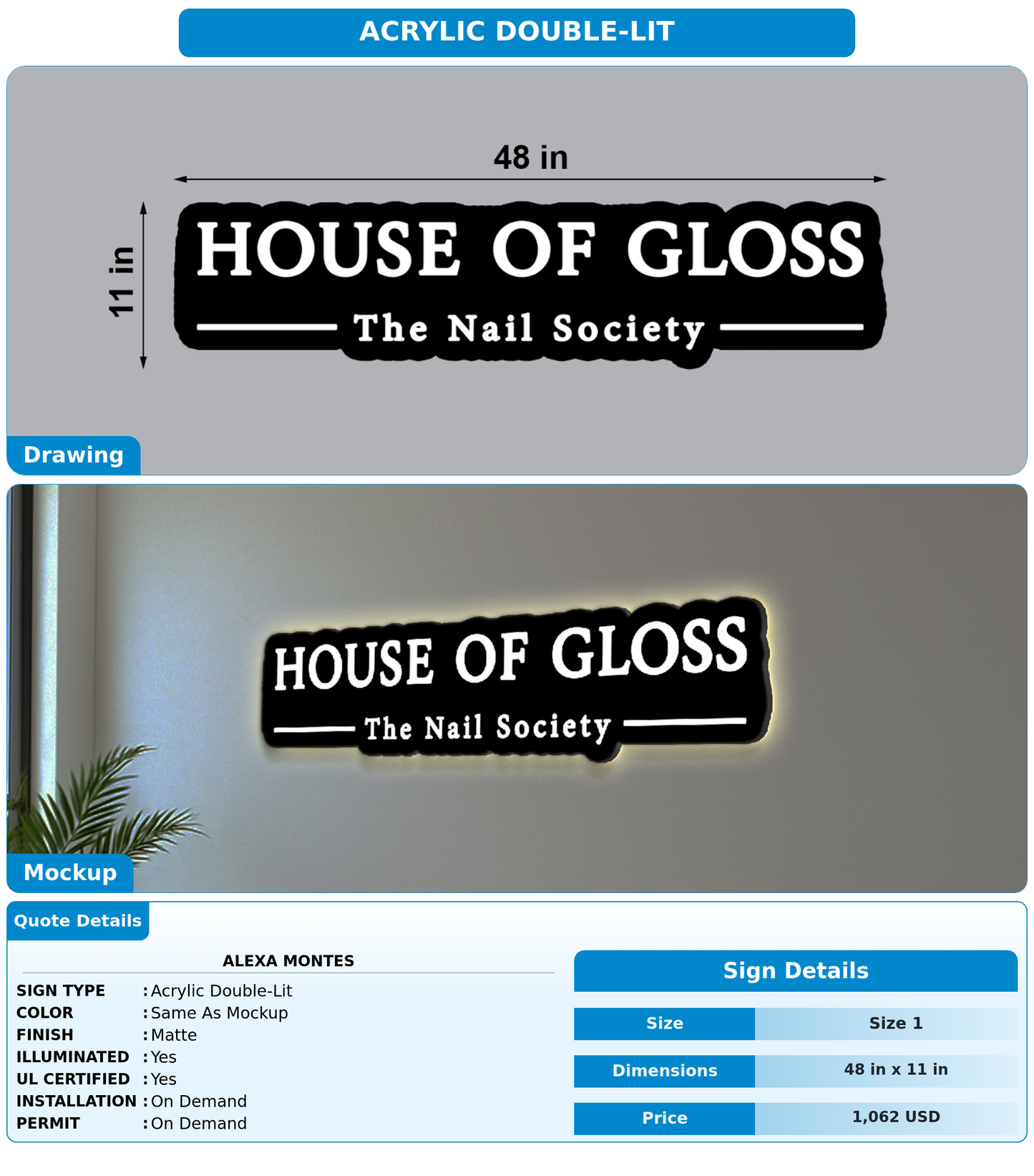 CUSTOM MOCKUP SIGN FOR Alexa Montes