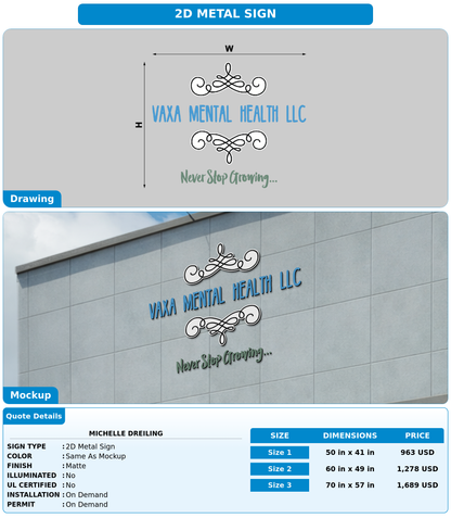 CUSTOM MOCKUP SIGN FOR Michelle Dreiling