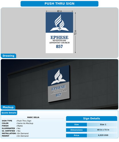 CUSTOM MOCKUP SIGN FOR Marc Delia