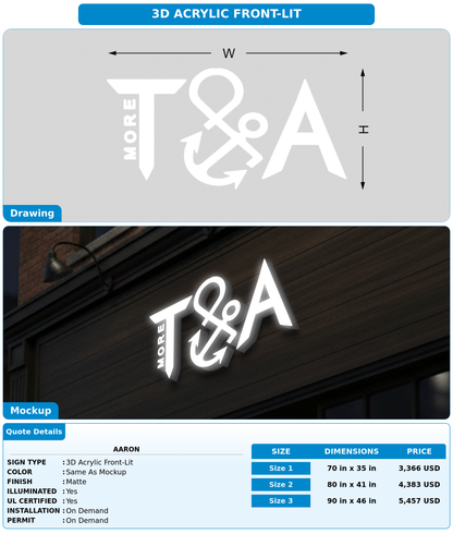 CUSTOM MOCKUP SIGN FOR Aaron