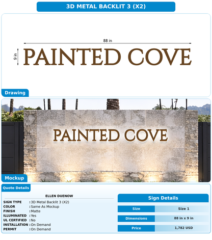 CUSTOM MOCKUP SIGN FOR Ellen Duenow