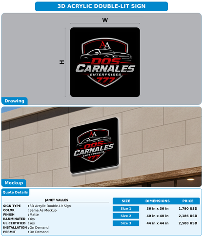 CUSTOM MOCKUP SIGN FOR Janet valles