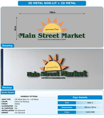 CUSTOM MOCKUP SIGN FOR Kimberly pittman