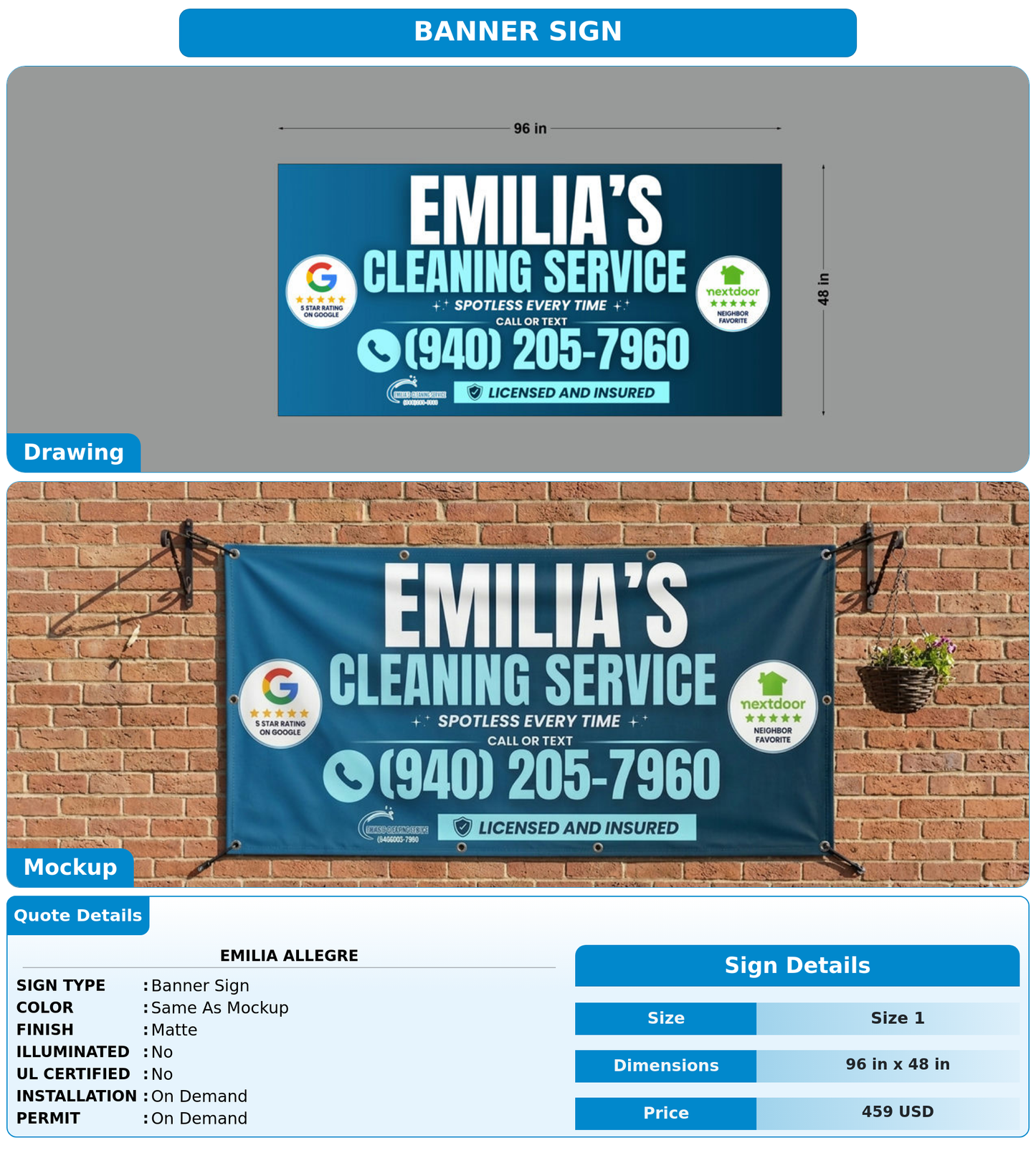 CUSTOM MOCKUP SIGN FOR Emilia Allegre