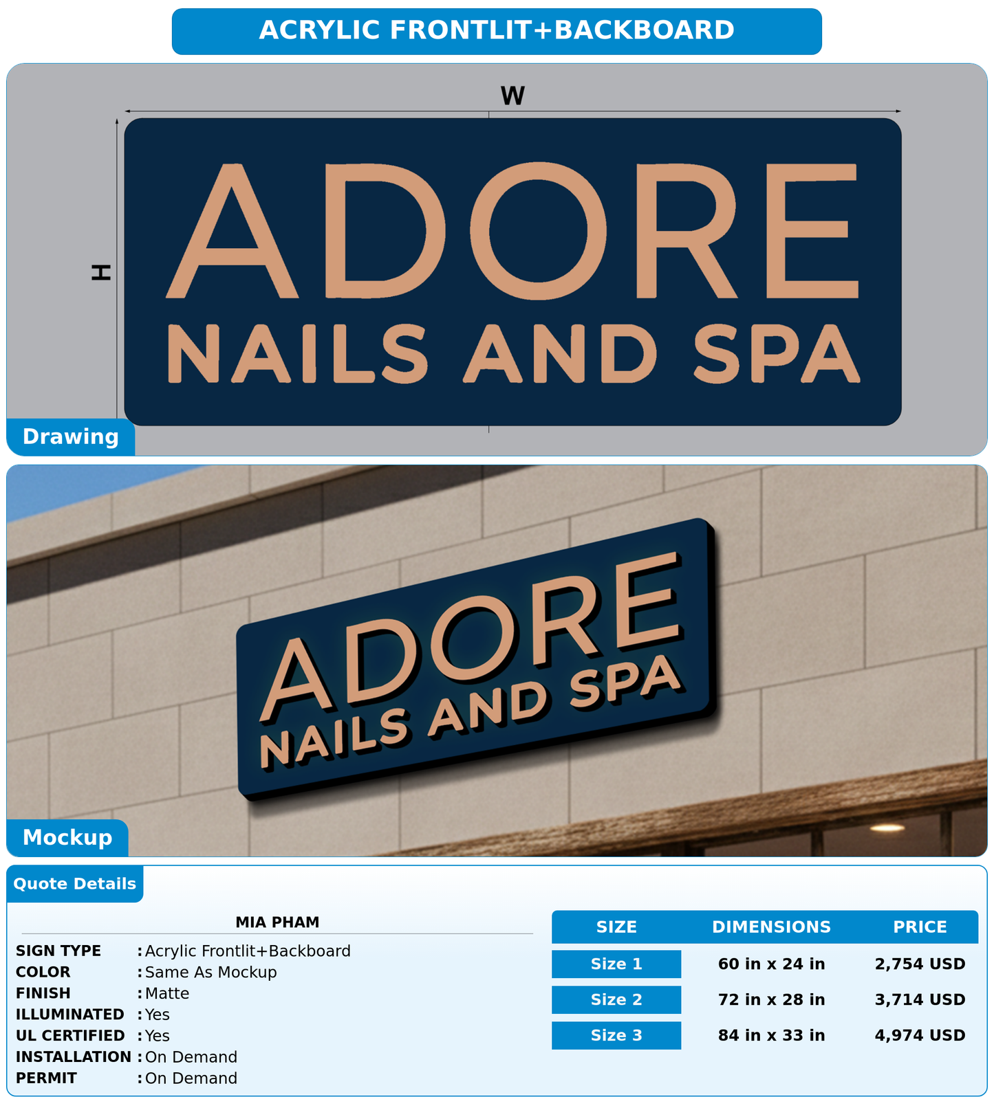 CUSTOM MOCKUP SIGN FOR mia pham