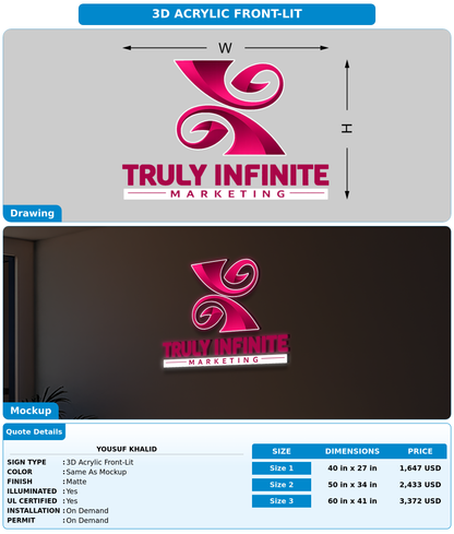 CUSTOM MOCKUP SIGN FOR Yousuf Khalid