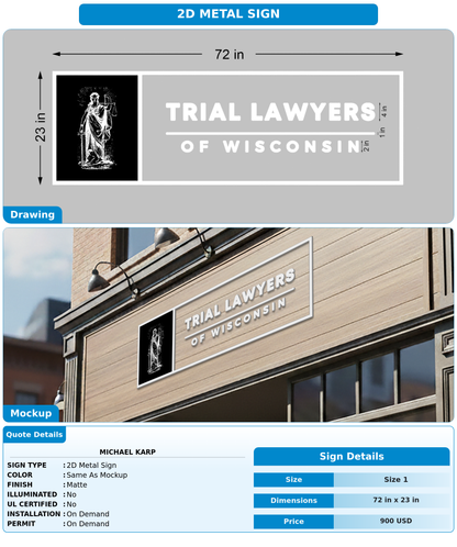 CUSTOM MOCKUP SIGN FOR Michael Karp