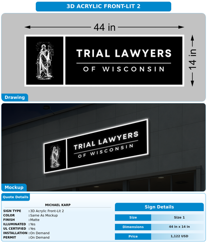 CUSTOM MOCKUP SIGN FOR Michael Karp