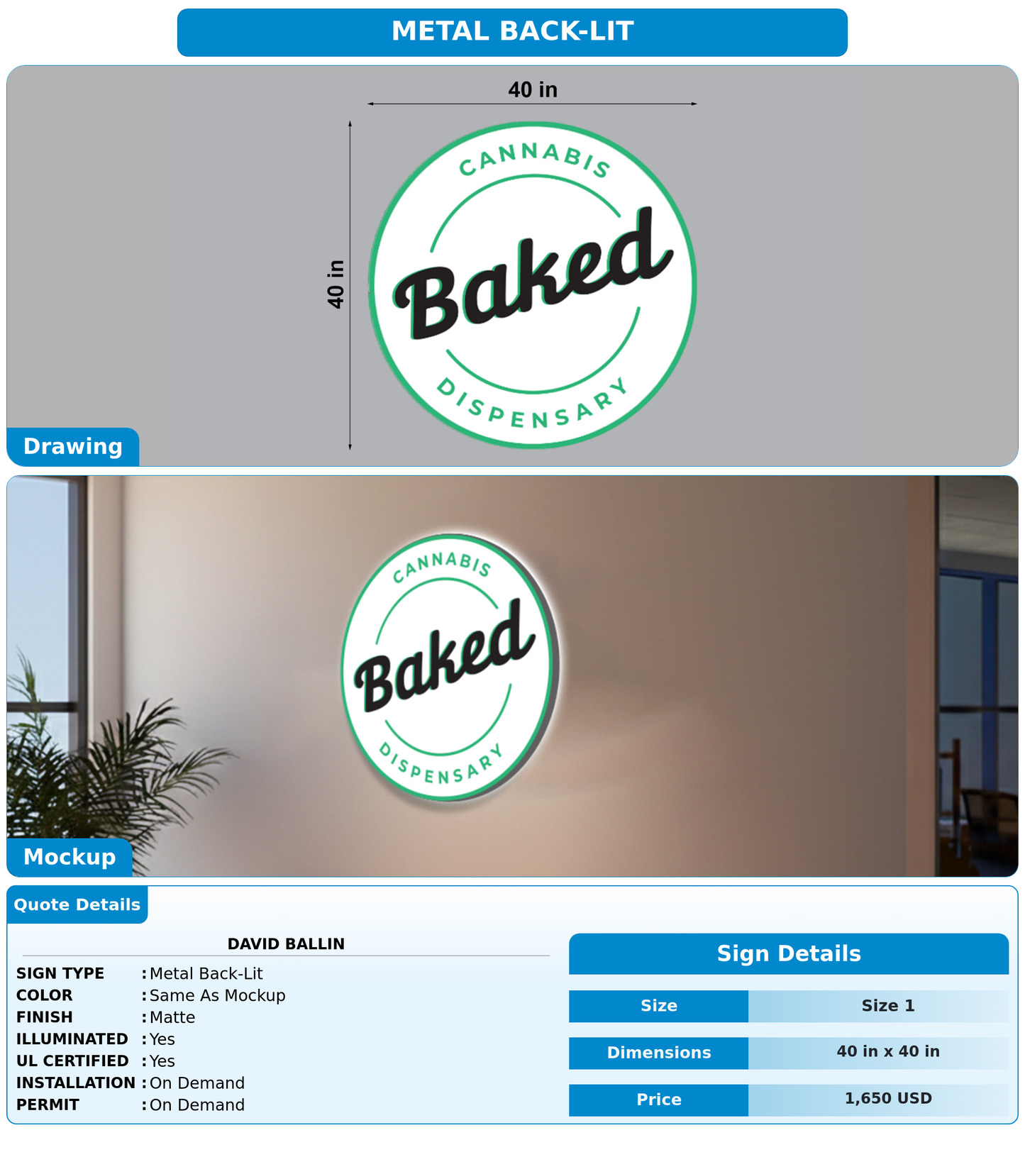 CUSTOM MOCKUP SIGN FOR David Ballin