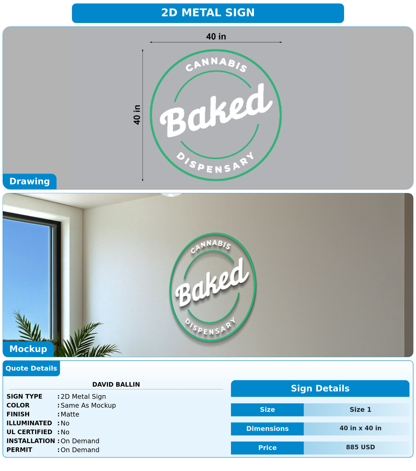 CUSTOM MOCKUP SIGN FOR David Ballin