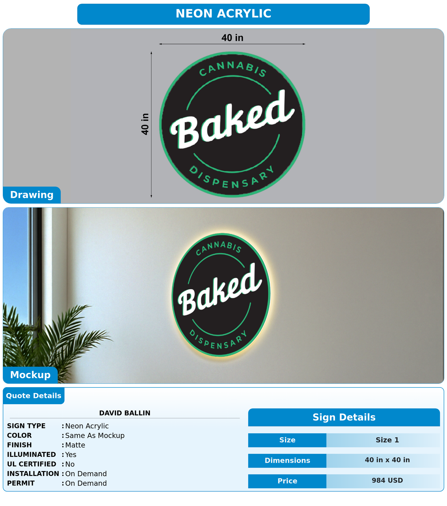 CUSTOM MOCKUP SIGN FOR David Ballin