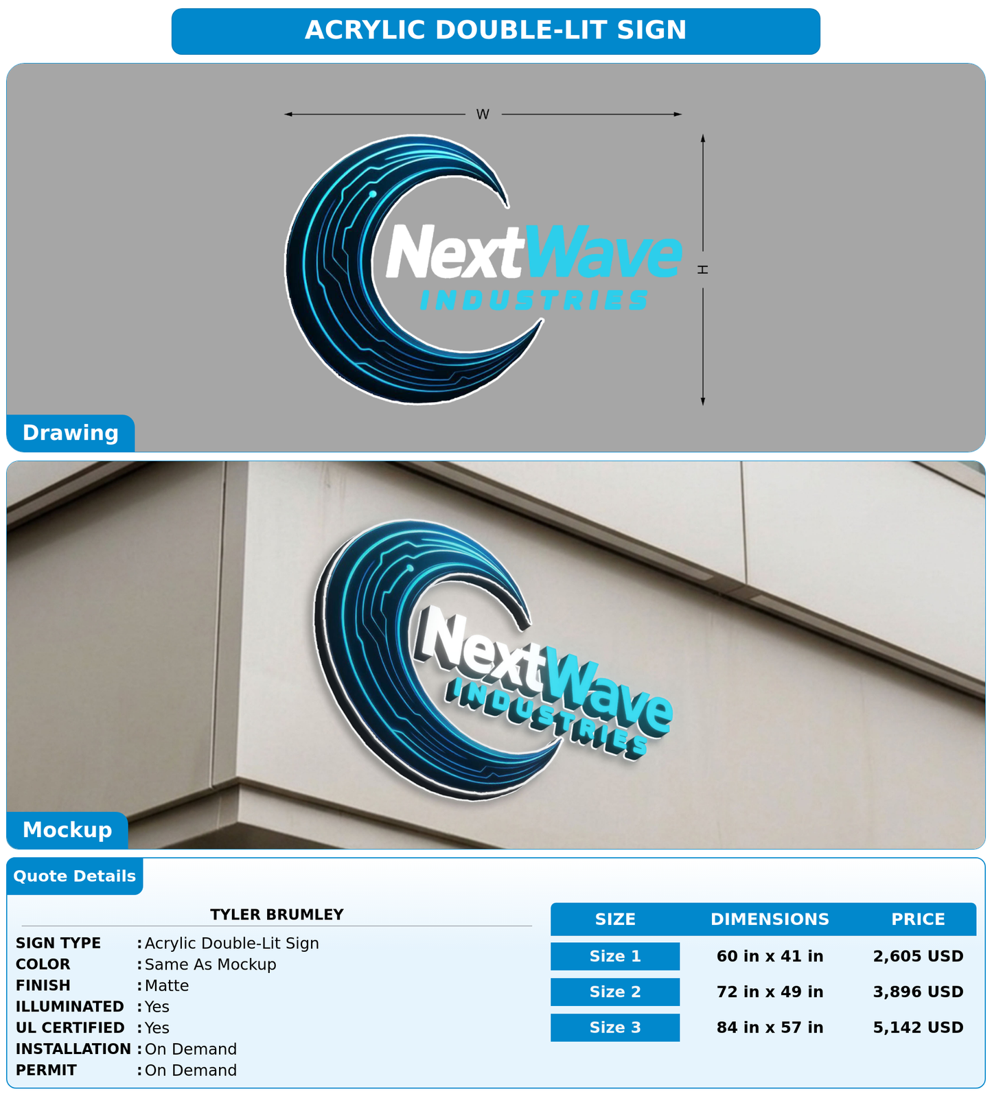 CUSTOM MOCKUP SIGN FOR Tyler Brumley