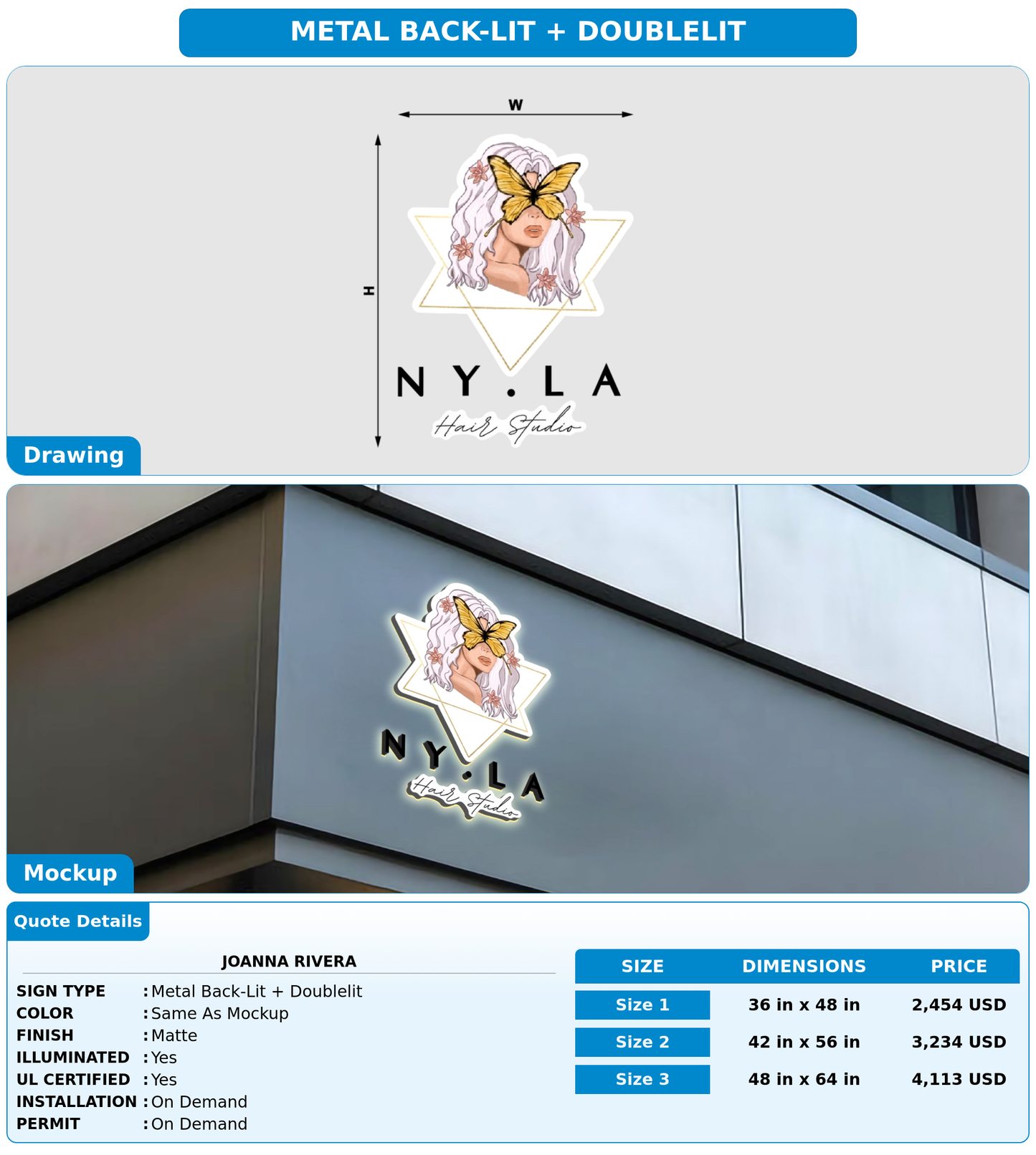 CUSTOM MOCKUP SIGN FOR Joanna Rivera