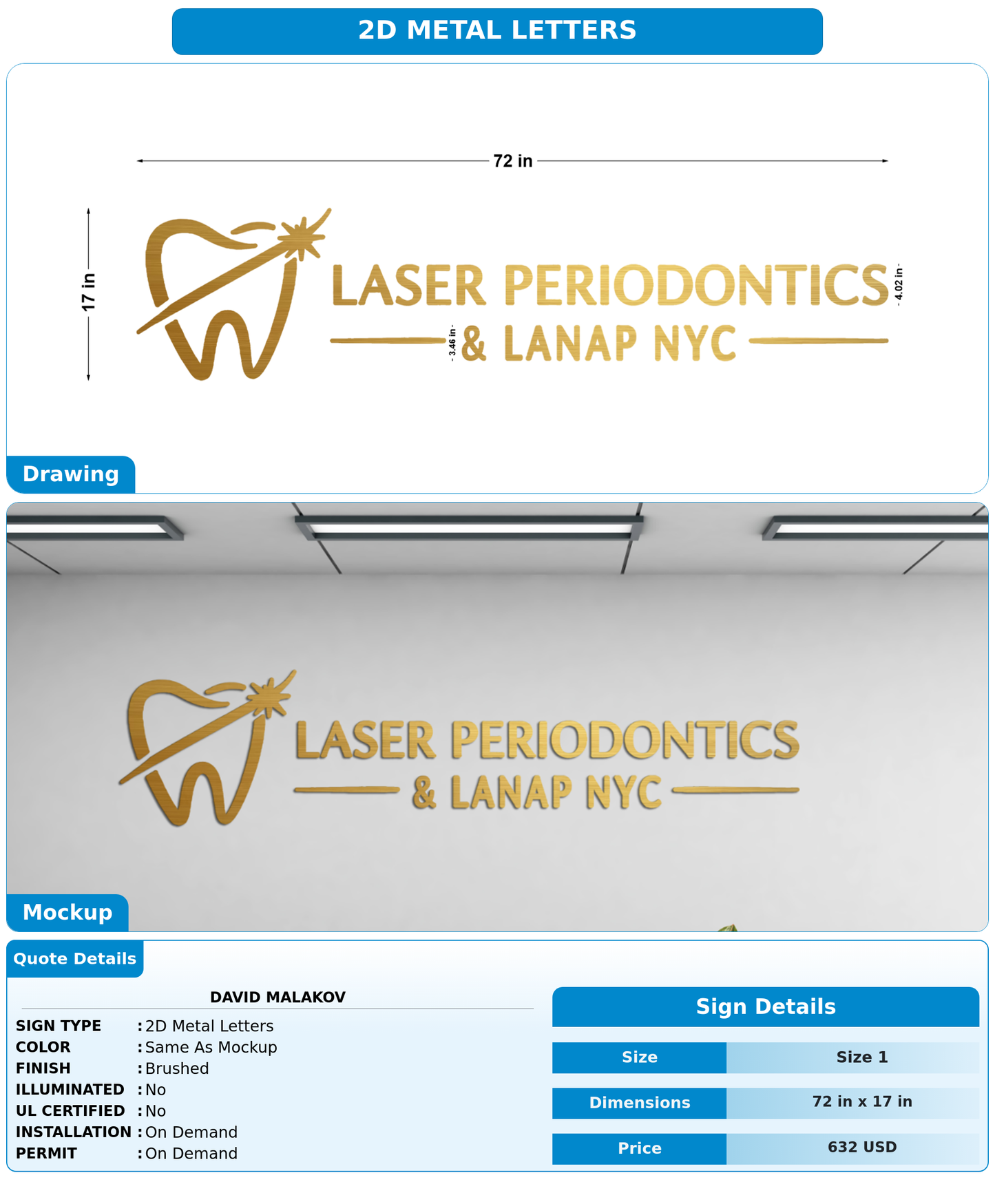 CUSTOM MOCKUP SIGN FOR David malakov