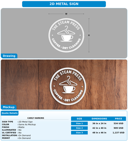 CUSTOM MOCKUP SIGN FOR Carly Harkins