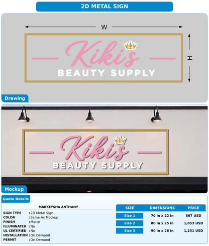 CUSTOM MOCKUP SIGN FOR Markeysha Anthony