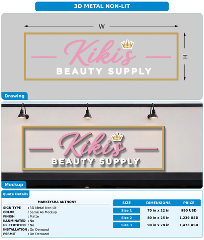 CUSTOM MOCKUP SIGN FOR Markeysha Anthony
