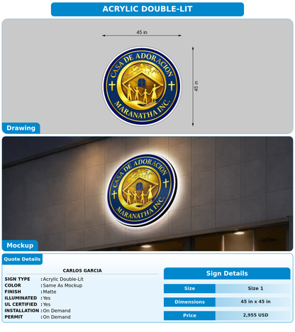 CUSTOM MOCKUP SIGN FOR Carlos garcia
