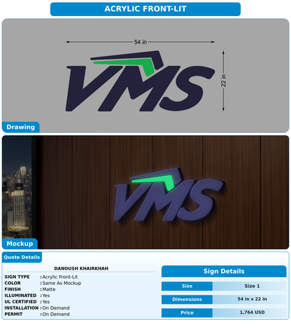 CUSTOM MOCKUP SIGN FOR Danoush Khairkhah