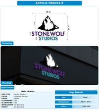 CUSTOM MOCKUP SIGN FOR Sarah Lackner