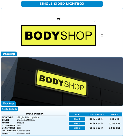 CUSTOM MOCKUP SIGN FOR Susan Barcena