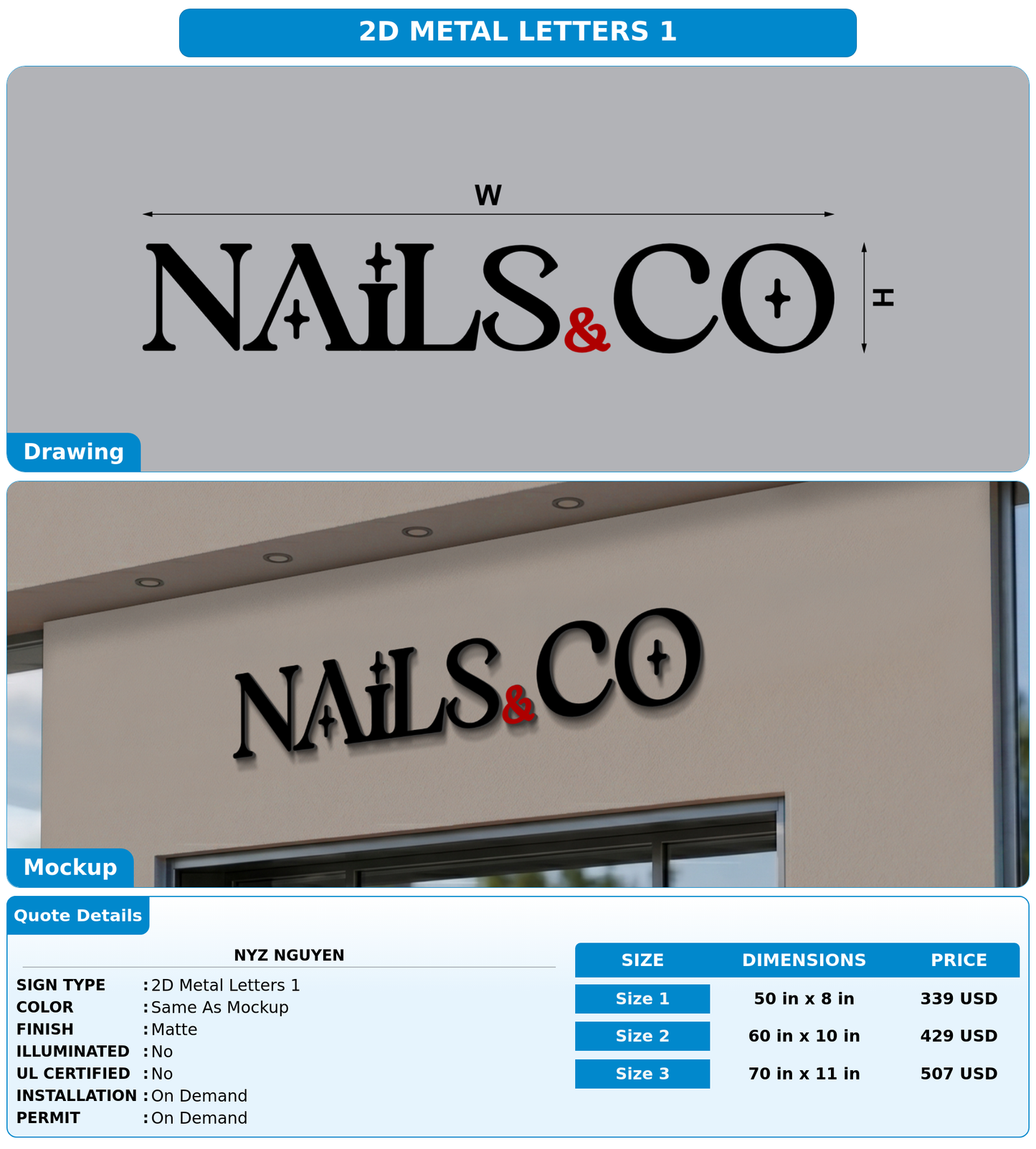 CUSTOM MOCKUP SIGN FOR Nyz nguyen