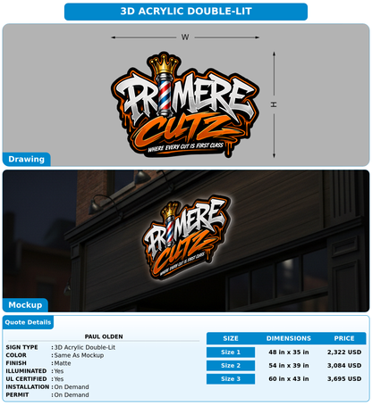 CUSTOM MOCKUP SIGN FOR Paul Olden