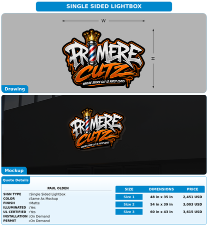 CUSTOM MOCKUP SIGN FOR Paul Olden