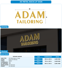 CUSTOM MOCKUP SIGN FOR Hesham hassan