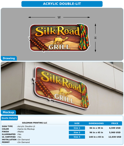 CUSTOM MOCKUP SIGN FOR Goldman Printing LLC