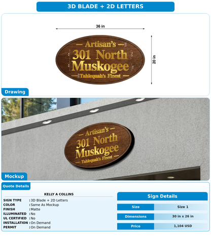 CUSTOM MOCKUP SIGN FOR Kelly A Collins