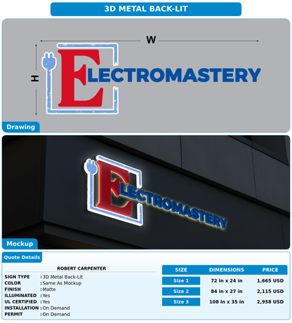 CUSTOM MOCKUP SIGN FOR robert Carpenter