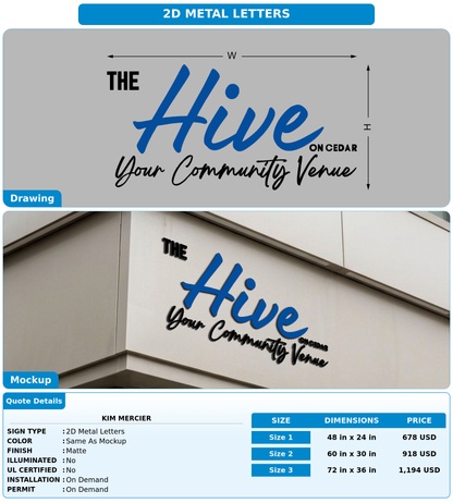 CUSTOM MOCKUP SIGN FOR Kim Mercier