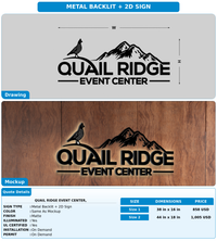 CUSTOM MOCKUP SIGN FOR Quail Ridge Event Center,