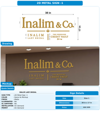 CUSTOM MOCKUP SIGN FOR Inalim Lady Bridal