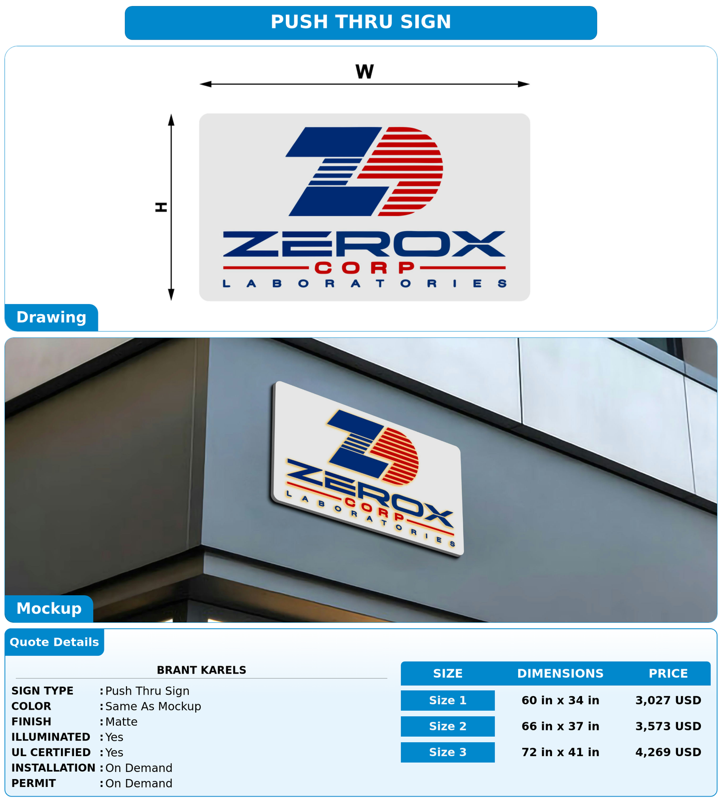 CUSTOM MOCKUP SIGN FOR Brant Karels
