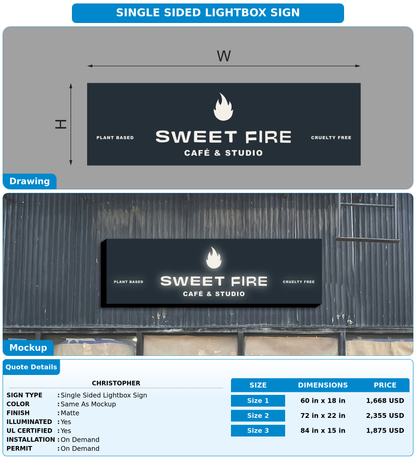 CUSTOM MOCKUP SIGN FOR Christopher