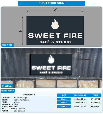 CUSTOM MOCKUP SIGN FOR Christopher