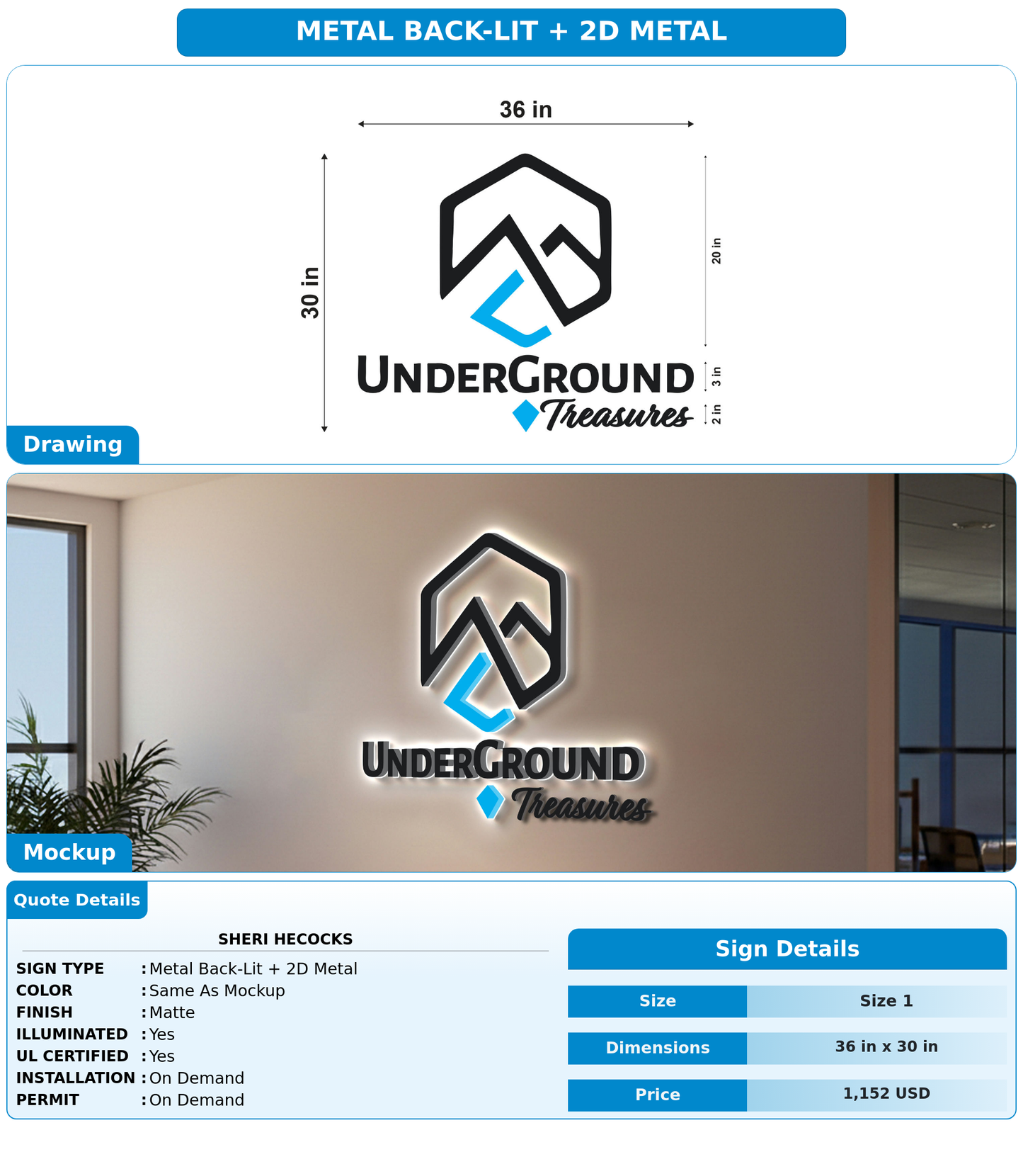 CUSTOM MOCKUP SIGN FOR Sheri Hecocks
