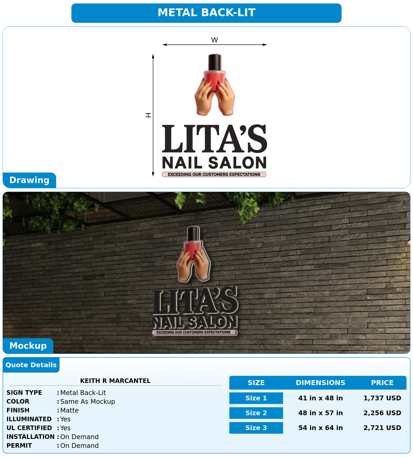 CUSTOM MOCKUP SIGN FOR Keith R Marcantel