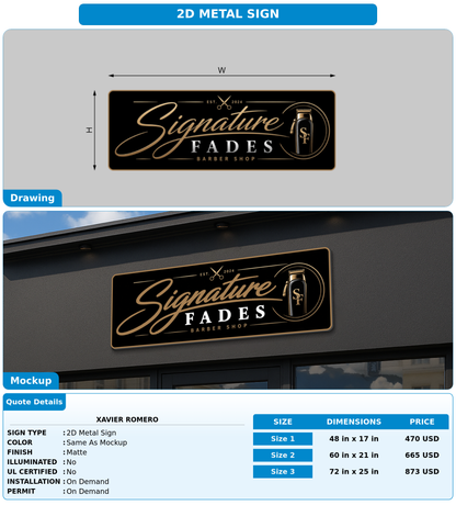 CUSTOM MOCKUP SIGN FOR Xavier Romero