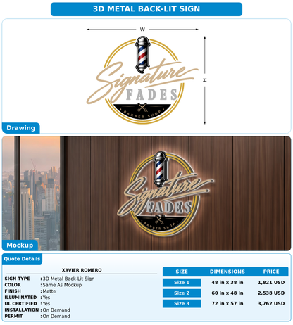 CUSTOM MOCKUP SIGN FOR Xavier Romero