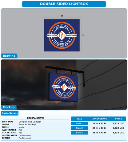 CUSTOM MOCKUP SIGN FOR Dakota galves