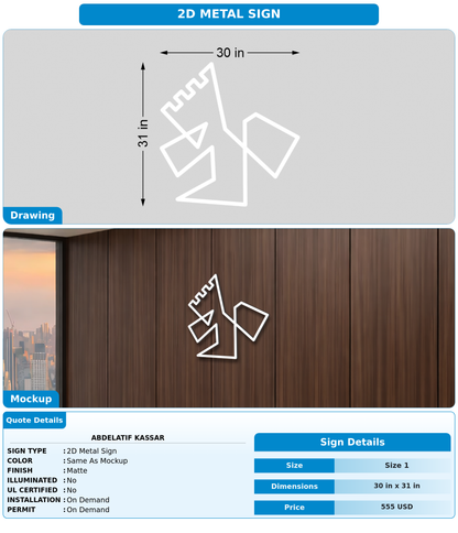 CUSTOM MOCKUP SIGN FOR Abdelatif Kassar