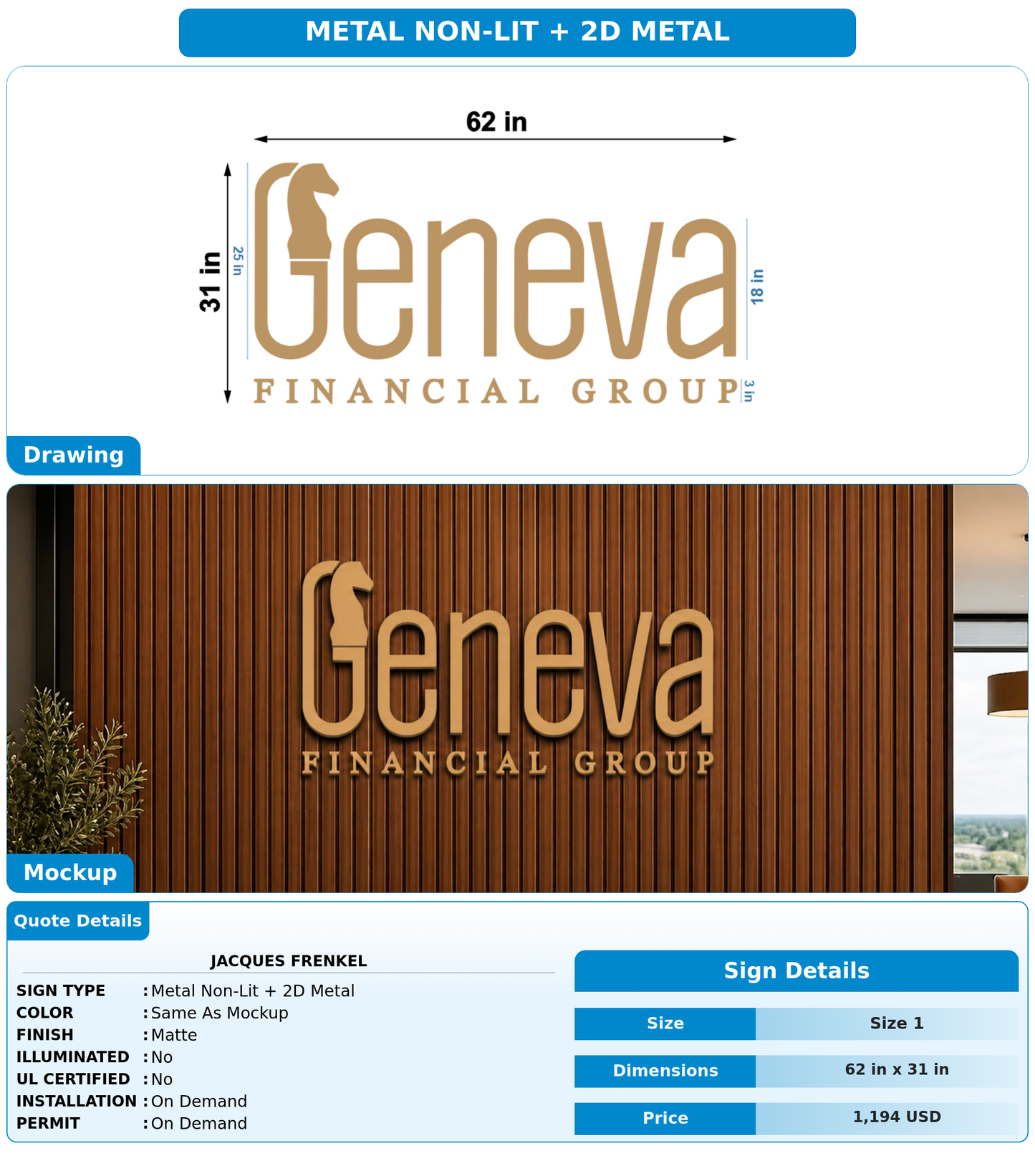CUSTOM MOCKUP SIGN FOR Jacques Frenkel